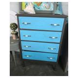 painted blue front dresser