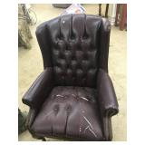 brown wingback