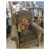 brown upholstered chair