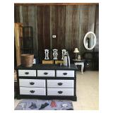 black and white dresser