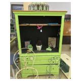 painted green tv stand