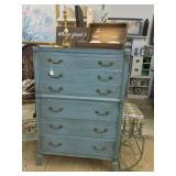 painted blue dresser