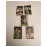 5 1952 Bowman Baseball Cards 5 1952 Bowman Baseball Cards
