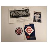 Vintage Chicago Cubs Items Vintage Chicago Cubs Items