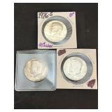 3 Silver Kennedy Halves