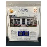 Alabama Quarter & Stamp Collection