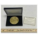 Large Walking Liberty Coin  4 Inches