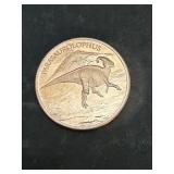 Parasaurolophus 1 Oz Copper Round