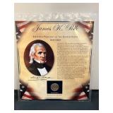 James K Polk Dollar & Stamp Collection