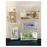 5 Foreign Currency Notes