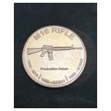 M-16 Rifle 1 Oz Copper Round