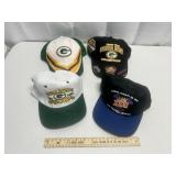 Lot Of 4green Bay Packer Hats