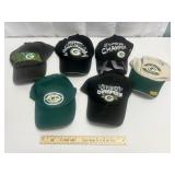 Lot Of 5 Green Bay Packer Hats