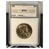 1960 Franklin Half NGS MS 67