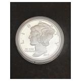 2013 Mercury Dime Design 1 Oz Silver Round