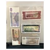 5 Foreign Currency Notes