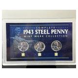 1943 Steel Wheat Penny Mint Mark Collection