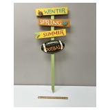 Winter Spring Summer Football Yard Sign