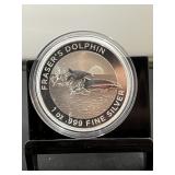 Dolphin 1 Oz Silver Round