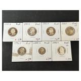 7 Assorted Proof Coins