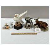 3 Masterpiece Homco Figures & Roselane Pottery Dov