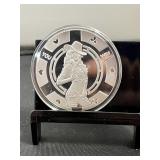 Sexy Cowgirl Poker Chip 1 Oz Silver Round