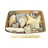 Flat Of Assorted Minerals, Crystals, Geodes, Quart