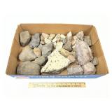 Flat Of Assorted Minerals, Crystals, Geodes, Quart