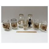 7 Assorted Decorated Canning Jars