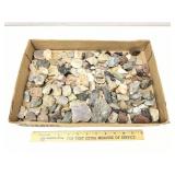 Flat Of Assorted Minerals, Crystals, Geodes, Quart