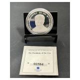 Theodore Roosevelt Silver Plated Copper Commemorat