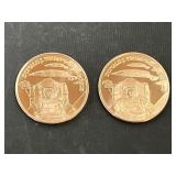 2 Trump Space Force 1 Oz Copper Rounds