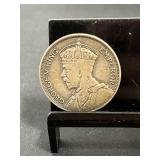 1934 New Zealand 1/2 Crown Coin