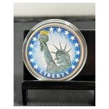 Liberty Silver Plated Colorized Copper Commemorati