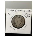 1914D Barber Quarter