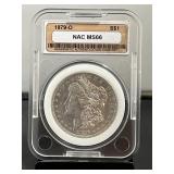 1879O Morgan Dollar NAC MS 66