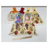 6 Handcrafted Hanging Kitchen Towels