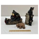 3 Bear Cabin Decor Figures