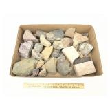 Flat Of Assorted Minerals, Crystals, Geodes, Quart