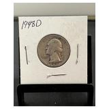 1948D Washington Quarter