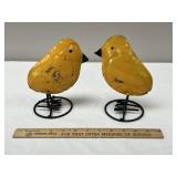 2 Metal Art Garden Chick Figure