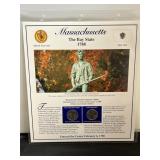 Massachusetts Quarter & Stamp Collection