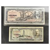 2 Cuba Currency Notes