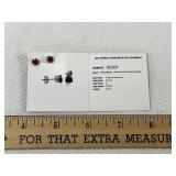 14 Karat White Gold Cognac Diamond Earrings