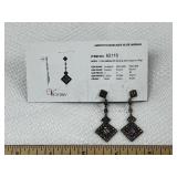 Amethyst & Marcasite Silver Earrings
