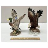 Bald Eagle & Mallard Duck Masterpiece Homco Figure