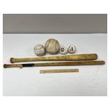 Vintage Baseball Bats, Baseballs & Softball Balls