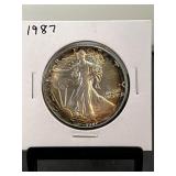 1987 American Silver Eagle - Rim Toning