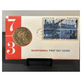 1973 Bicentennial First Day Cover Commemorative Me
