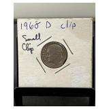 1968D Roosevelt Dime Clip Error